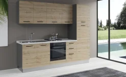 Gilda cucina 255 cm colore rovere cadiz