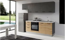 Gilda cucina 255 cm colore rovere cadiz e portland