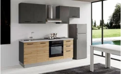 Gilda 2.0 cucina 255 cm colore rovere cadiz e portland