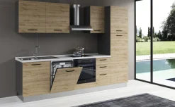 Gilda 2.0 cucina 285 cm colore rovere cadiz