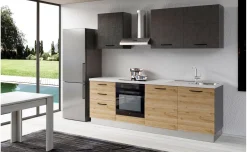 Gilda 2.0 cucina 300 cm colore rovere cadiz e portland