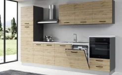 Gilda 2.0 cucina 330 cm colore rovere cadiz