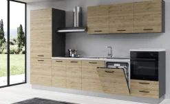 Gilda 2.0 cucina 345 cm colore rovere cadiz