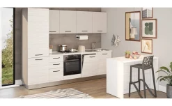 Gilda isola 2 ante frassino ghiaccio con top bianco L126,2 cm