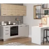 Gilda isola 2 ante light grey con top bianco L96,2 cm