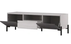 Gilda porta tv grigio chiaro, frassino ghiaccio e portland