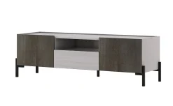 Gilda porta tv grigio chiaro, frassino ghiaccio e portland