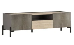 Gilda porta TV titanio, rovere cadiz e portland