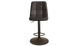 Ginevra sgabello in ecopelle marrone