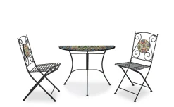 Ginger sedia in ferro con inserto mosaico