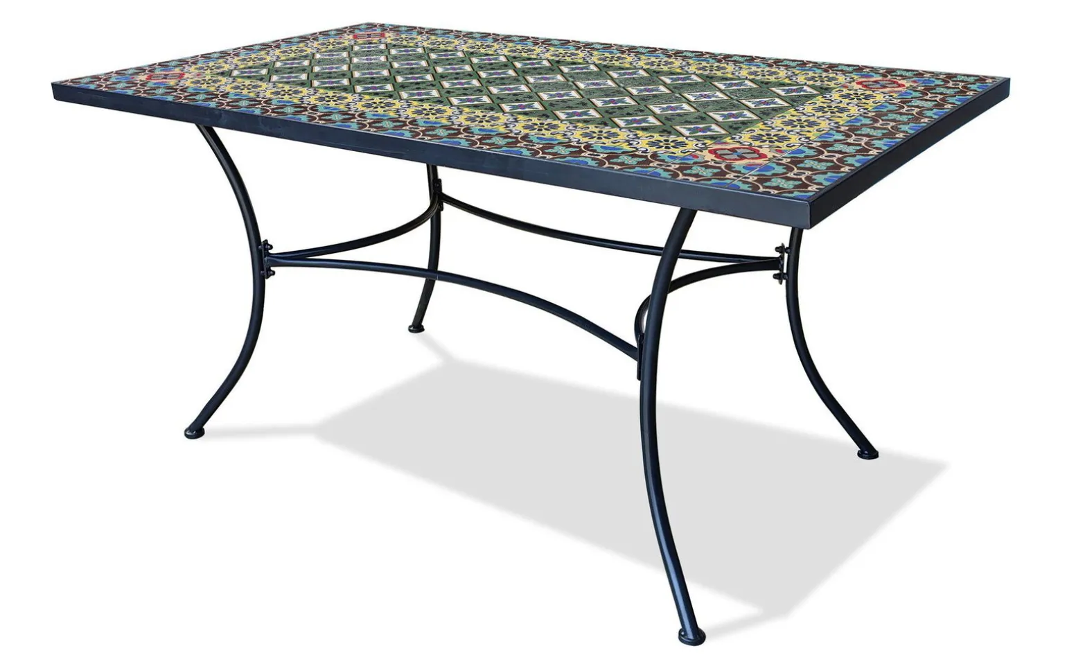 Ginger tavolo in metallo nero 160x90 cm