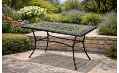 Ginger tavolo in metallo nero 160x90 cm