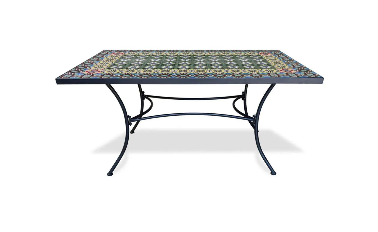 Ginger tavolo in metallo nero 160x90 cm