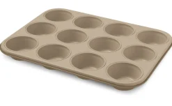 Gold Elegance stampo 12 muffin in acciaio dorato