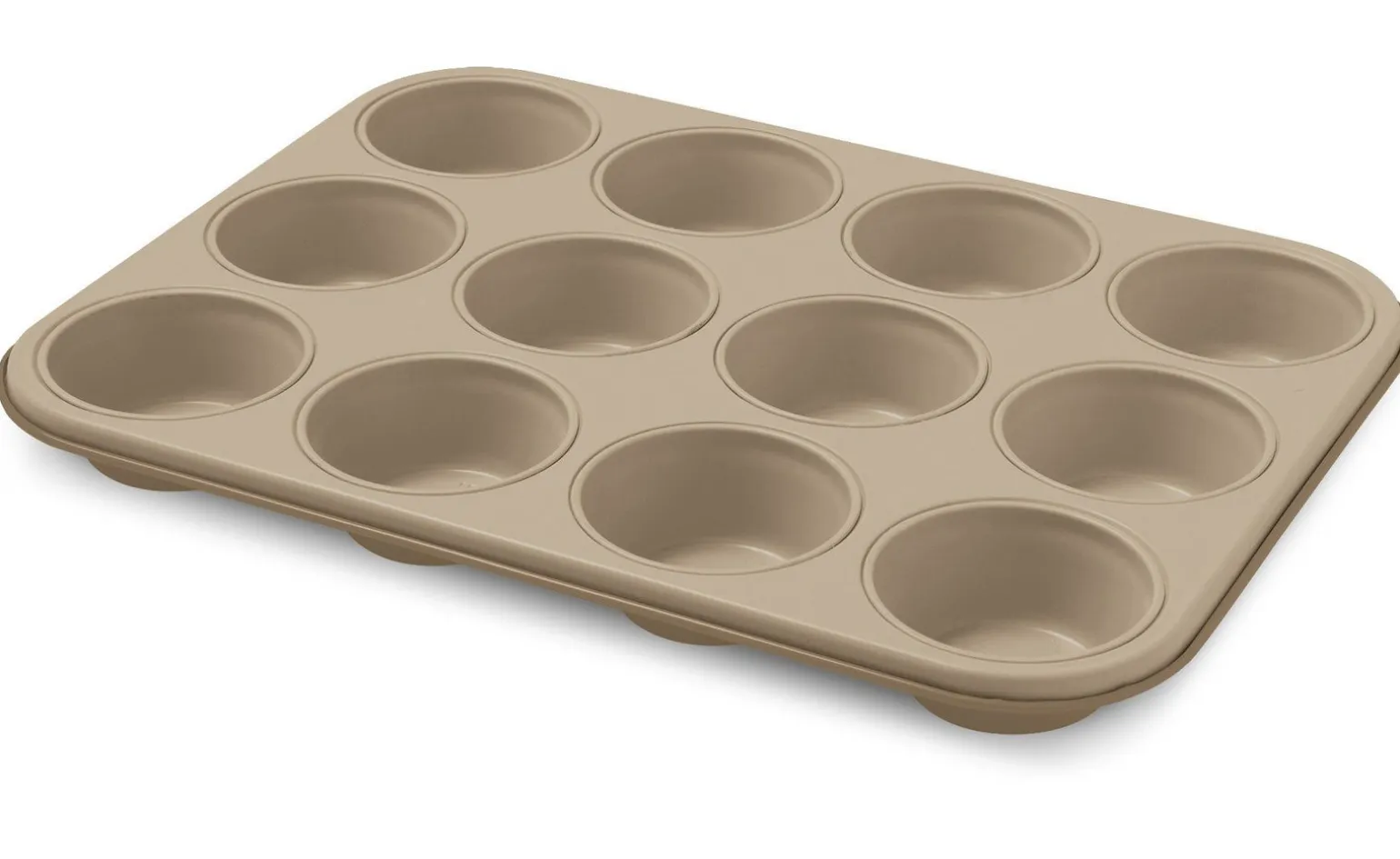 Gold Elegance stampo 12 muffin in acciaio dorato