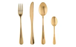 Gold servizio 16 posate in acciaio inox oro