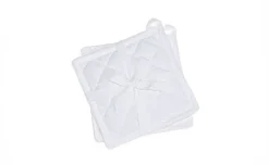 Greta set 2 presine in 100% cotone bianco