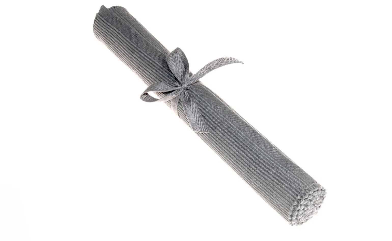 Greta set 2 tovagliette 100% cotone grigio scuro