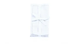 Greta set 2 tovaglioli in 100% cotone bianco