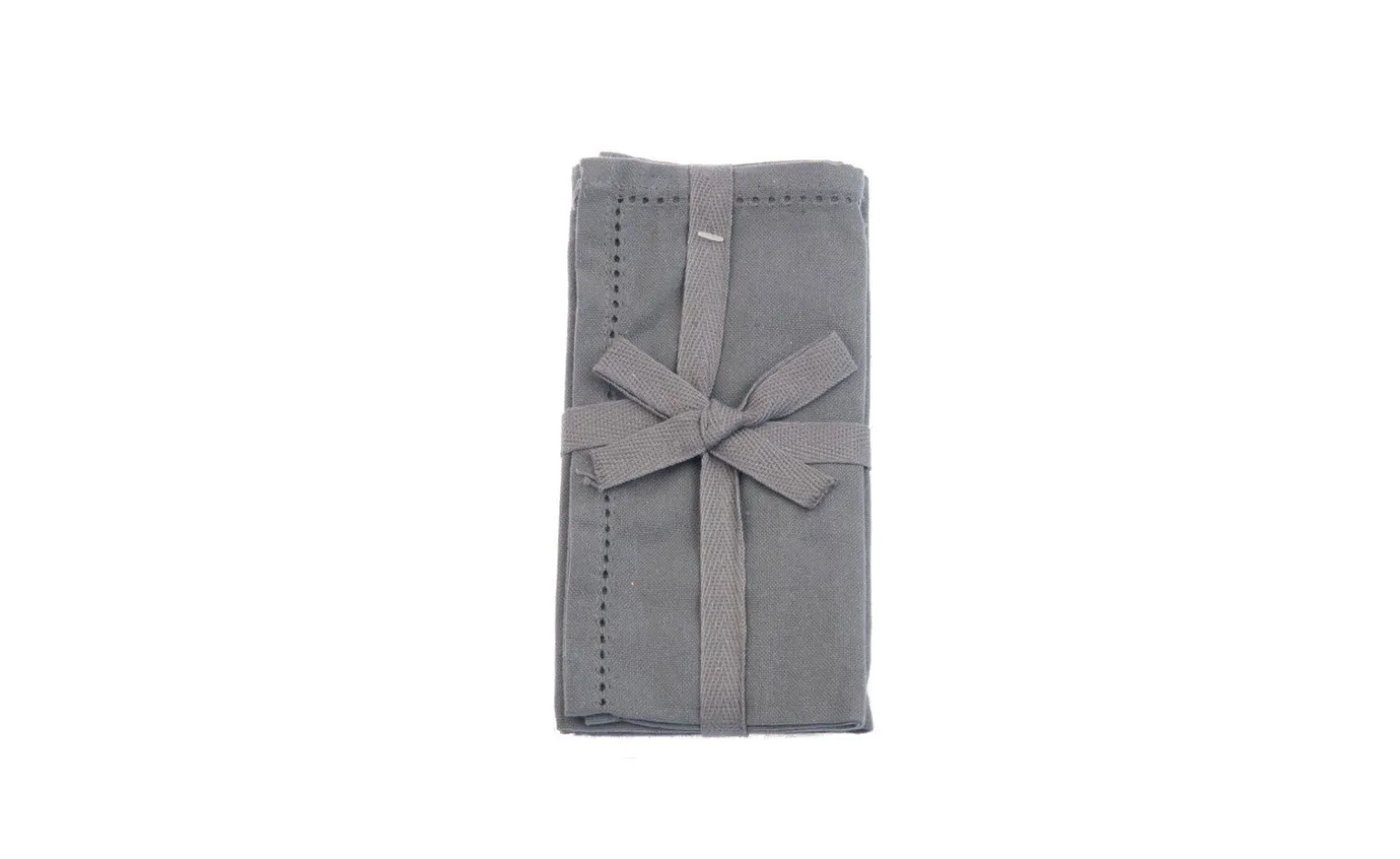 Greta set 2 tovaglioli in cotone grigio scuro