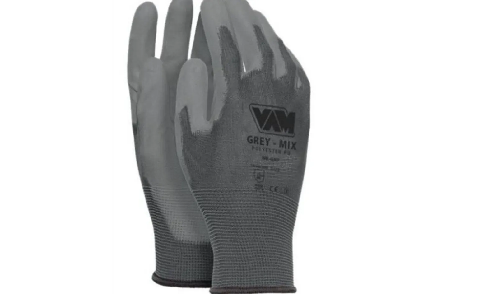Guanti Grey-Mix TG L con palmo in Poliuretano