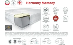 Harmony Memory materasso matrimoniale 160x190cm