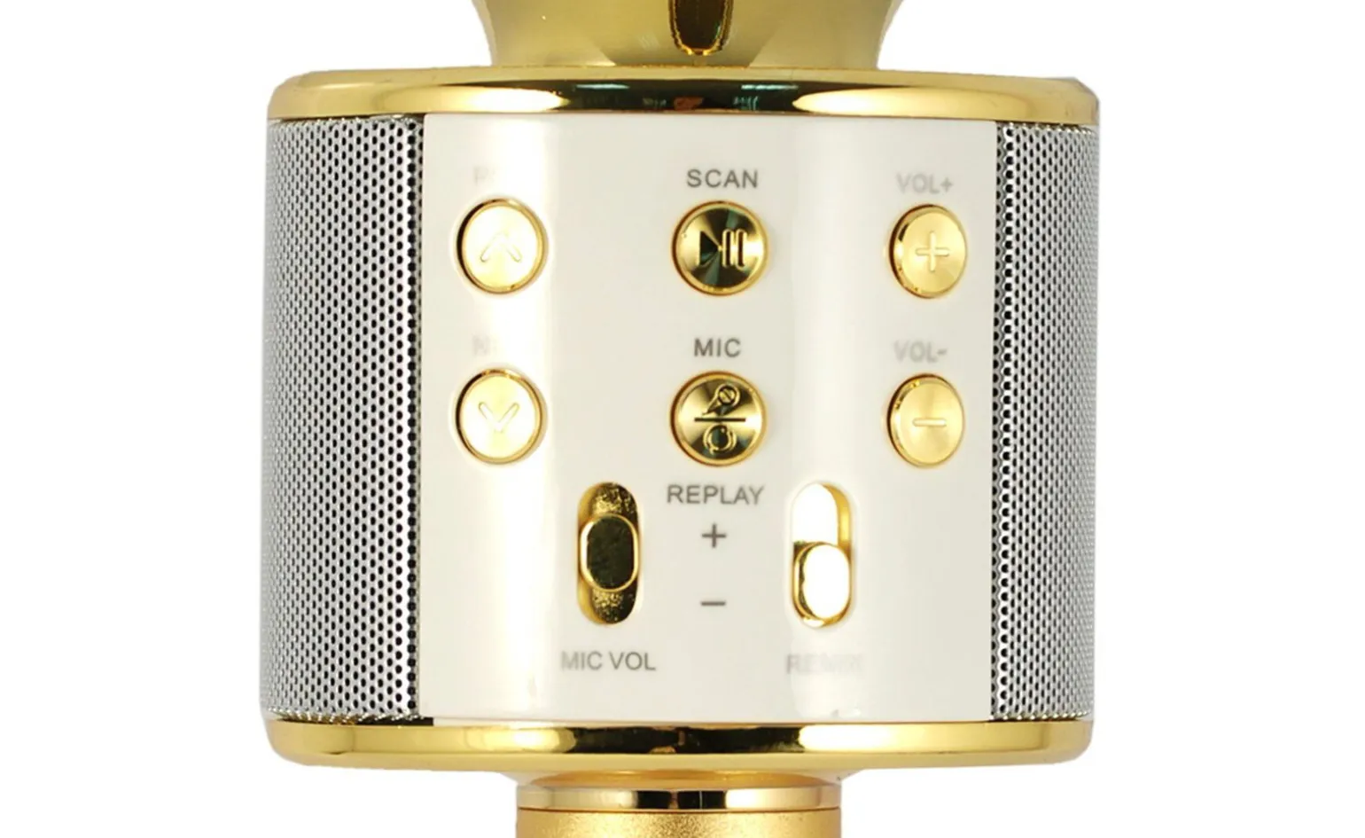 Hollywood microfono wireless per karaoke, oro