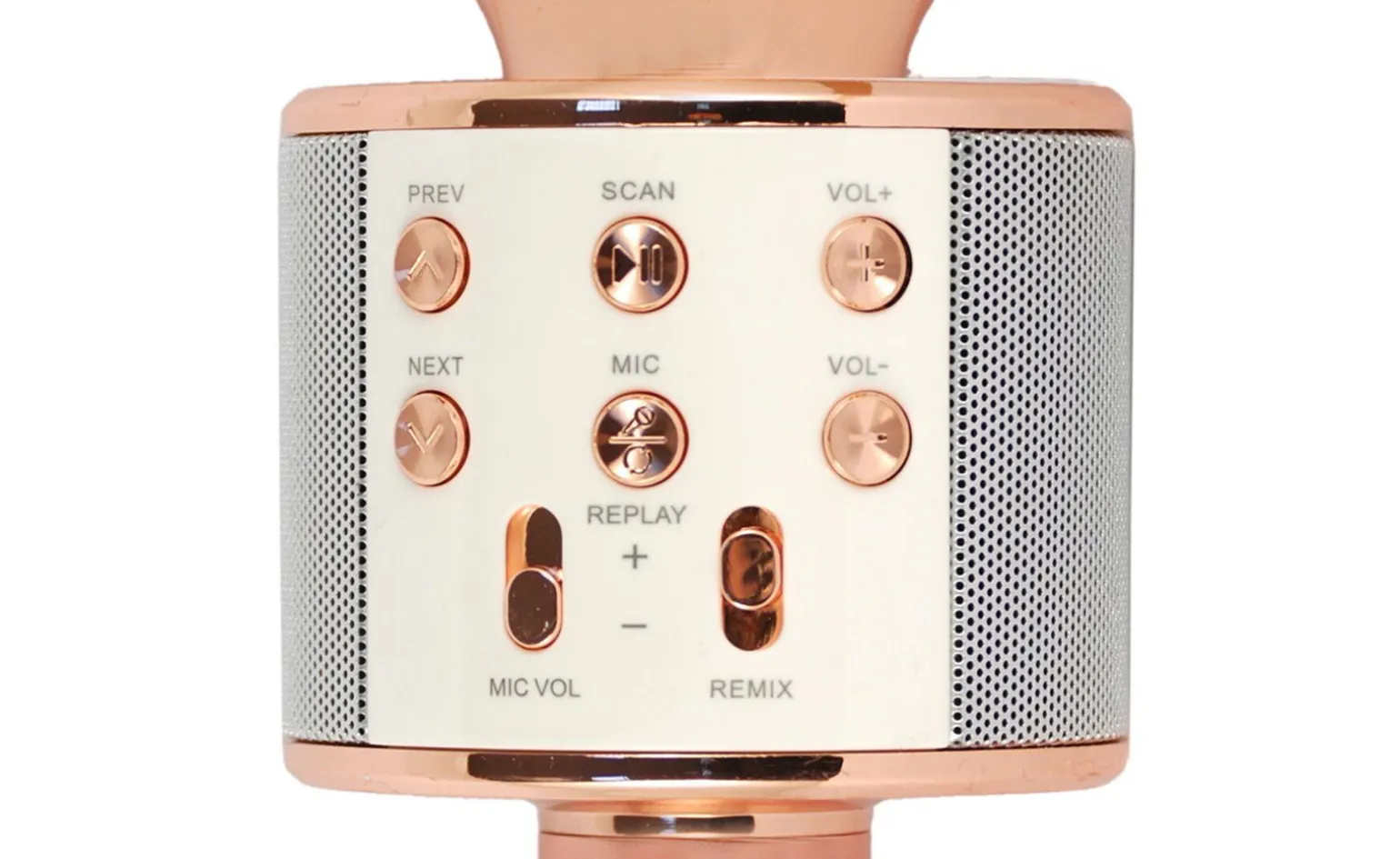 Hollywood microfono wireless per karaoke, oro rosa