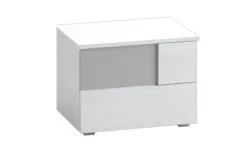 Ilenia comodino 2 cassetti frassino nuvola/tele opaco