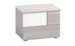 Ilenia comodino 2 cassetti olmo e bianco