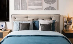 Ilenia letto matrimoniale contenitore grigio