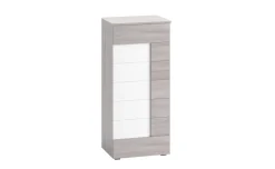 Ilenia settimino 7 cassetti olmo e bianco