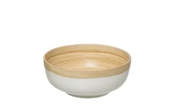 Insalatiera in bamboo base bianca Ø20 cm
