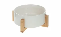 Insalatiera in ceramica base in bamboo Ø28 cm