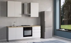 Iris cucina 210 cm colore bianco opaco