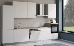 Iris cucina 360 cm colore bianco opaco con lavastoviglie
