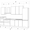 Iris cucina 360 cm colore grigio chiaro