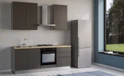 Iris cucina 210 cm colore grigio scuro