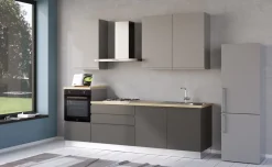 Iris cucina 270 cm colore grigio scuro e grigio chiaro