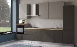 Iris cucina 360 cm colore grigio scuro e grigio chiaro
