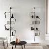 Iron libreria in metallo verniciato perla beige