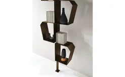 Iron libreria in metallo verniciato bronzo