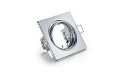 Jura faretto da incasso quadrato orientabile cromo 8x8 cm attacco GU10