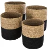 Juta cestino naturale e nero h21,5 cm
