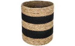 Juta cestino naturale e nero h21,5 cm