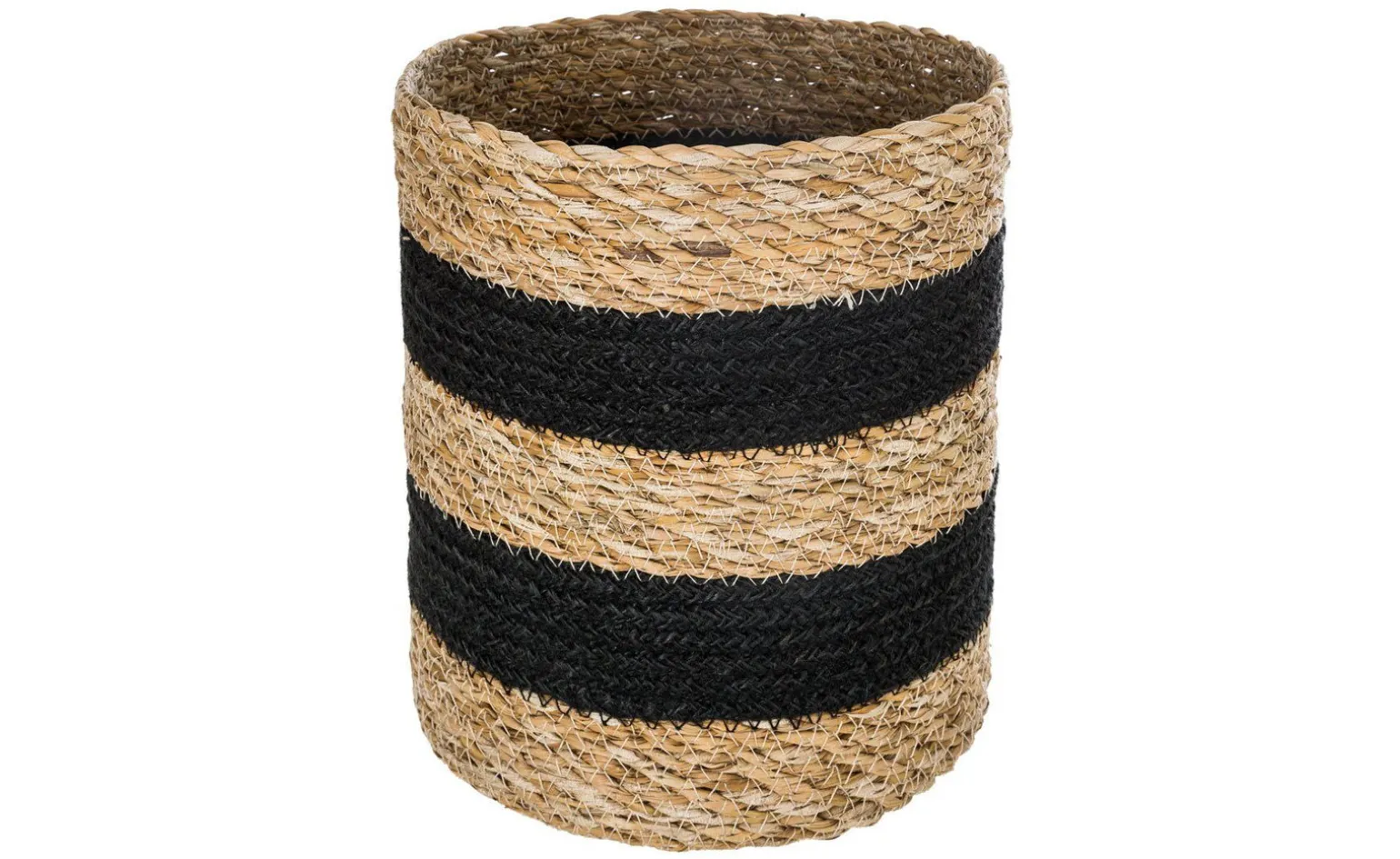 Juta cestino naturale e nero h21,5 cm