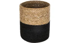 Juta cestino naturale e nero h21,5 cm