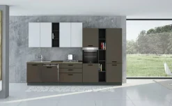 Karma cucina 360 cm colore lavagna e grigio cenere