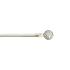 Kit bastone per tende ferro bocciolo fiore Ø20/17 cm 120-210 avorio oro