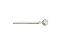 Kit bastone per tende ferro bocciolo fiore Ø20/17 cm 120-210 avorio oro